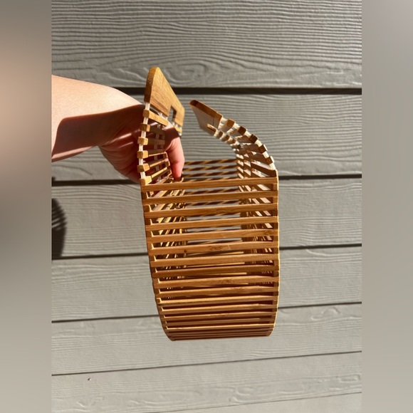 Nordstrom Tan Bamboo Half-Moon Bag - Picture 2 of 4